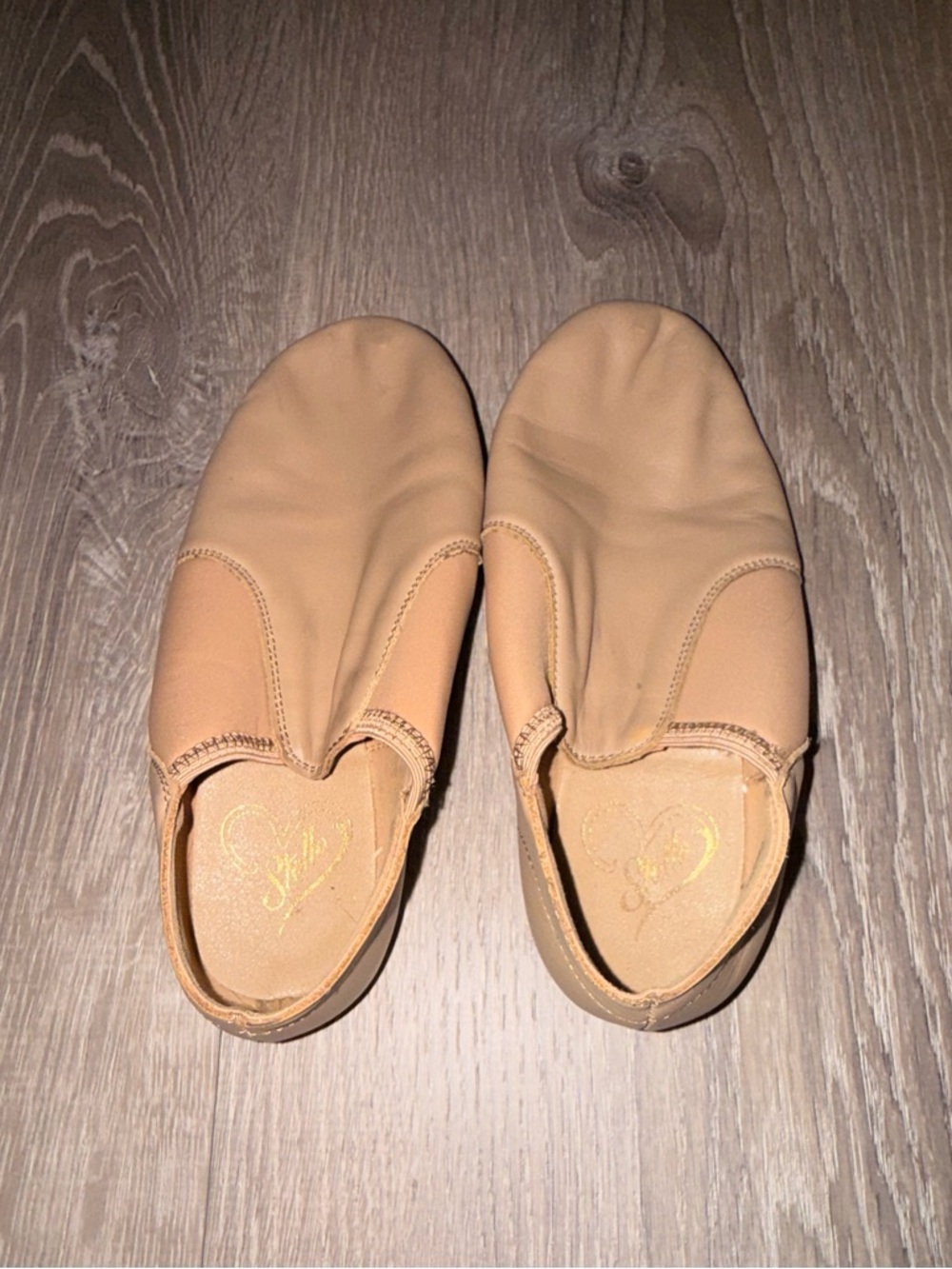 Stella Beige Slip-On Dance Shoes
